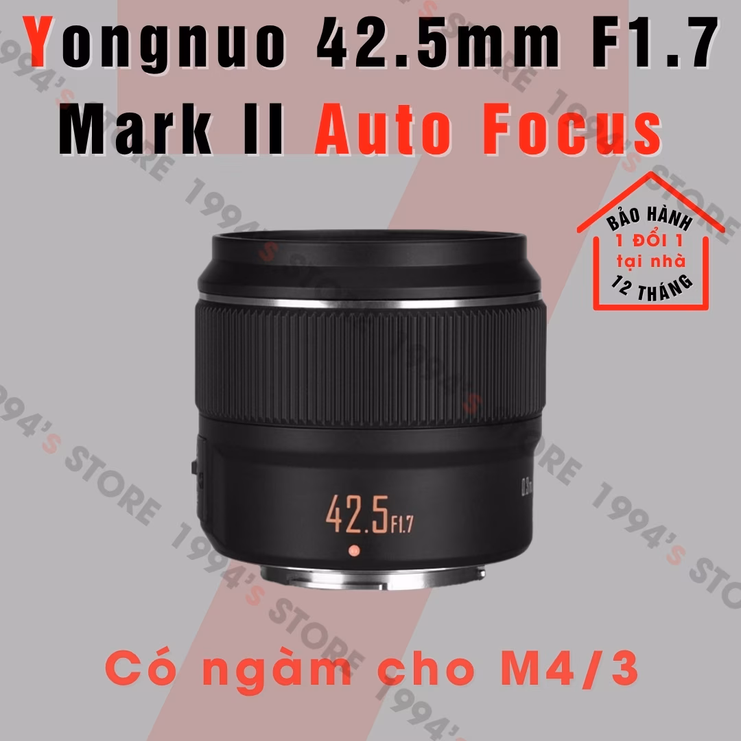 Yongnuo 42.5mm F1.7 Auto Focus -  Lens chuyên chân dung dành cho ngàm M4/3