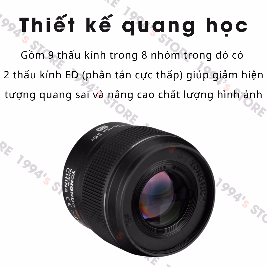 Yongnuo 42.5mm F1.7 Auto Focus -  Lens chuyên chân dung dành cho ngàm M4/3