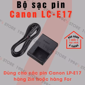 Bộ sạc pin Canon LC-E17 - Dock sạc pin E17 cho CANON 77D, 750D, 760D, M3, M5, 800D, M6, M3, EOS RP, 850D, 200D, M6II