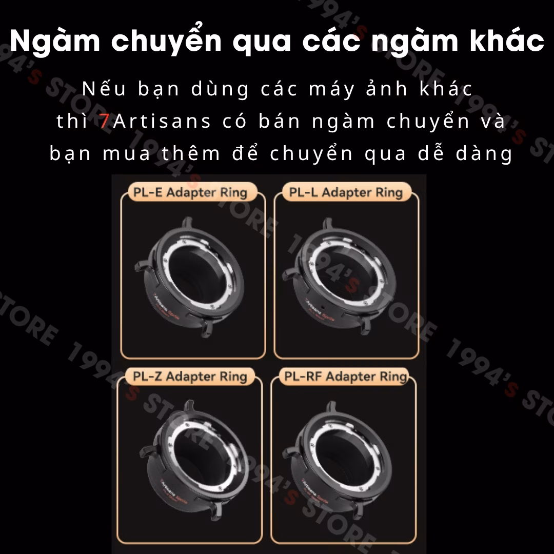 Bộ 7 lens quay phim 7Artisans Infinte Vision for Full-Frame – 16mm T2.5, 24mm/35mm/50mm/85mm/105mm – T2.1 và 135mm T2.4