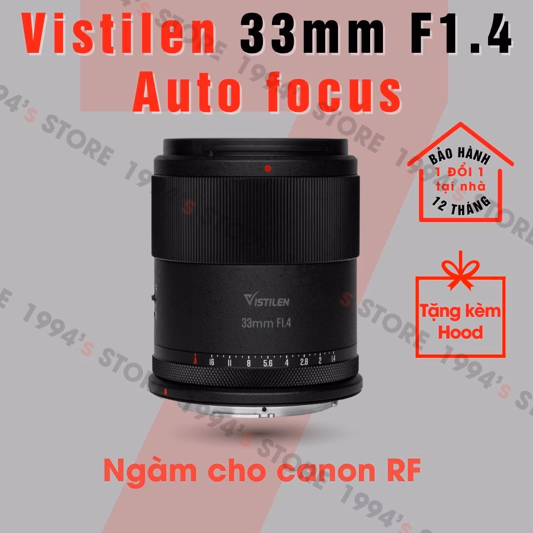 Ống kính Vistilen 33mm F1.4 NEO AF cho Canon R/Canon RF