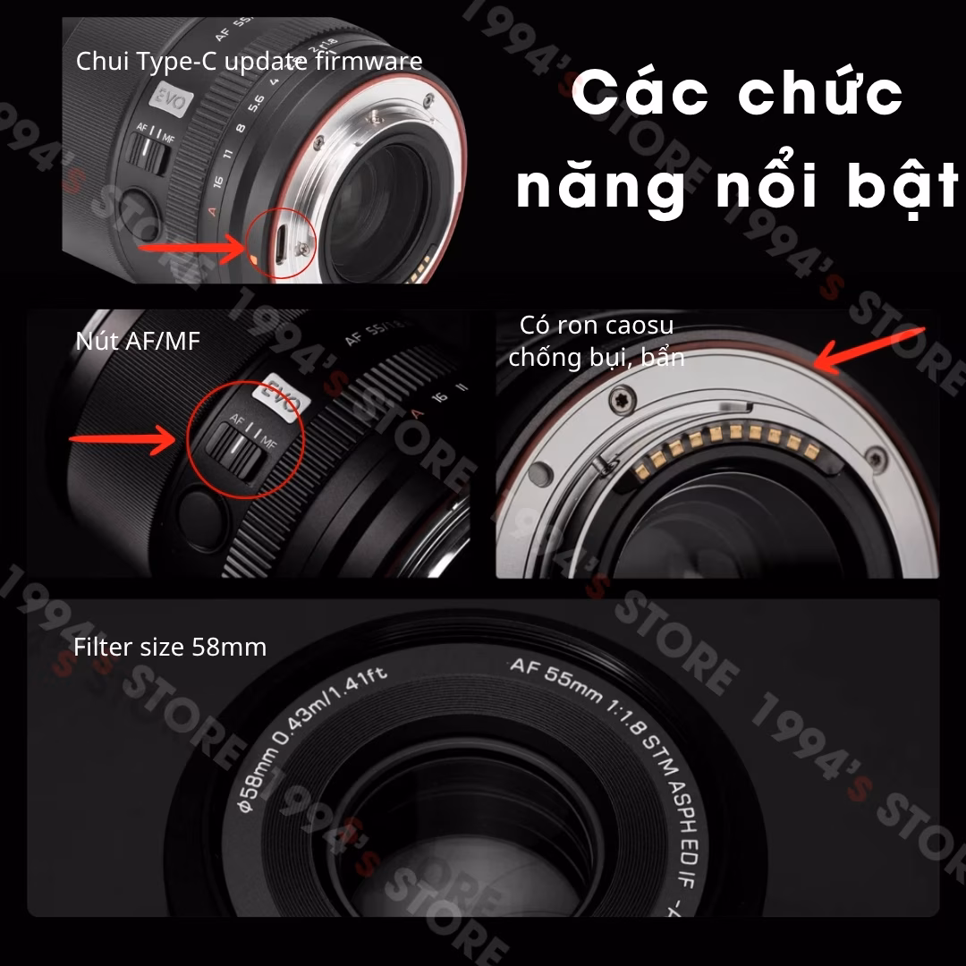 Viltrox 55mm F1.8 EVO APO chống quang sai