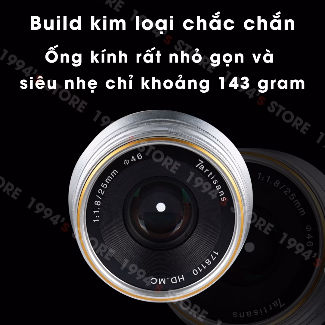ống kính 7artisans 25mm f1.8 mark ii canon eos m