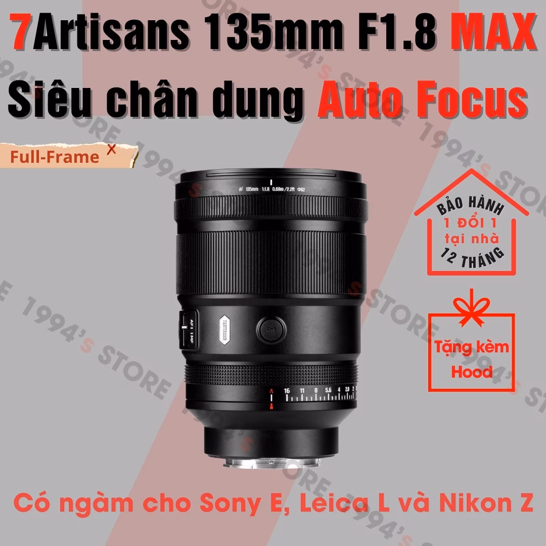 7Artisans AF 135mm F1.8 MAX - Lens siêu chân dung for Full-Frame