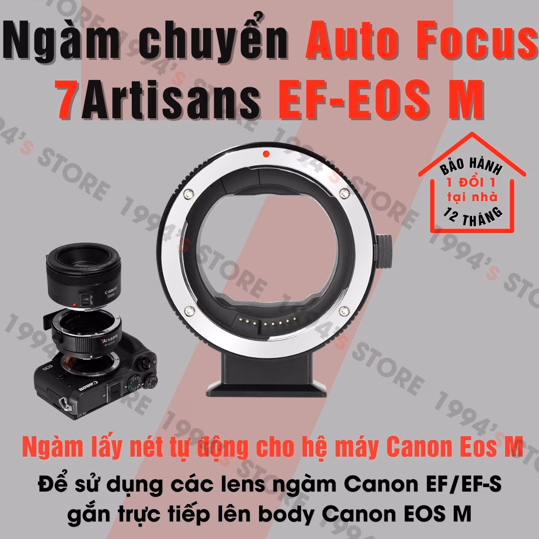 Adapter 7Artisans EF-EOS M - Ngàm chuyển AF từ Canon M sang Canon EF