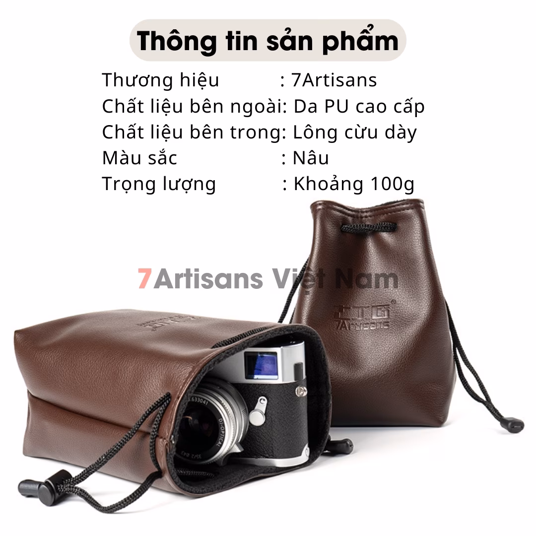 túi da đeo chéo máy ảnh nhỏ gọn 7artisans