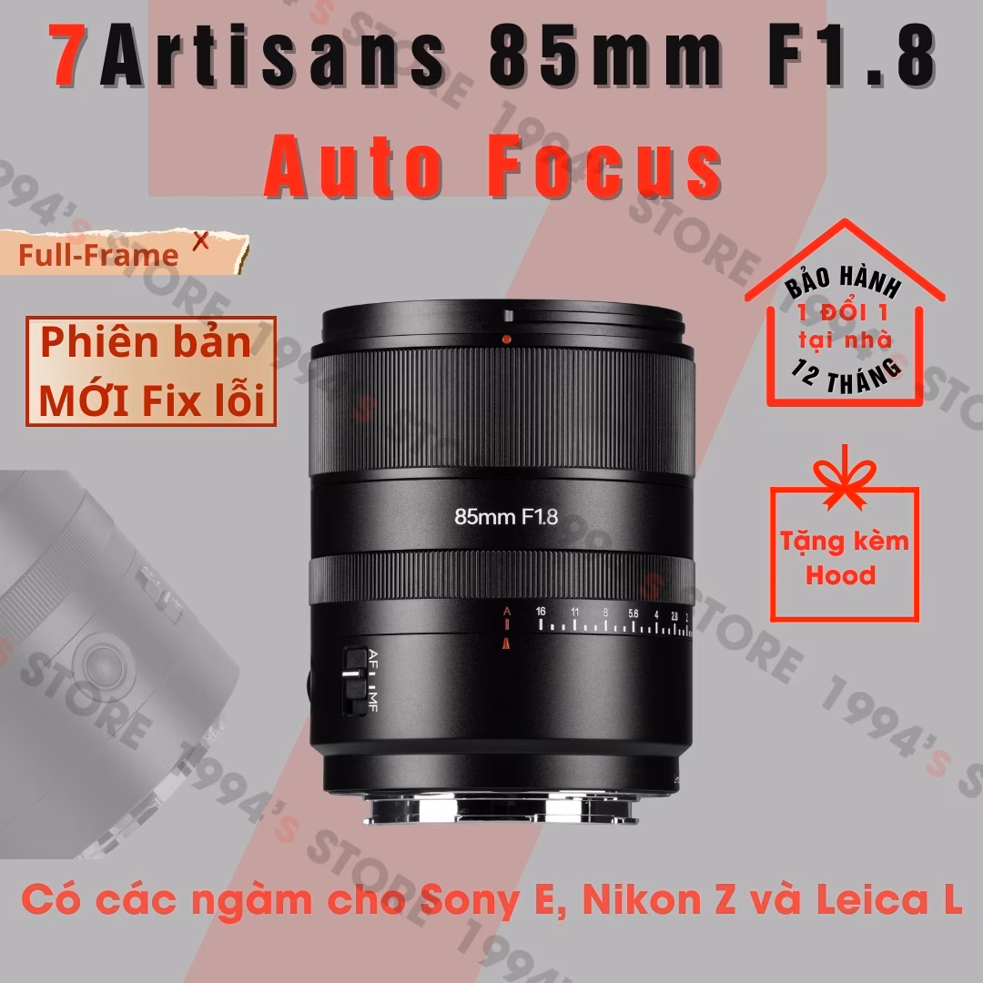 7Artisans 85mm F1.8 AF NEW VERSION Full-Frame Sony/ Nikon/Leica L