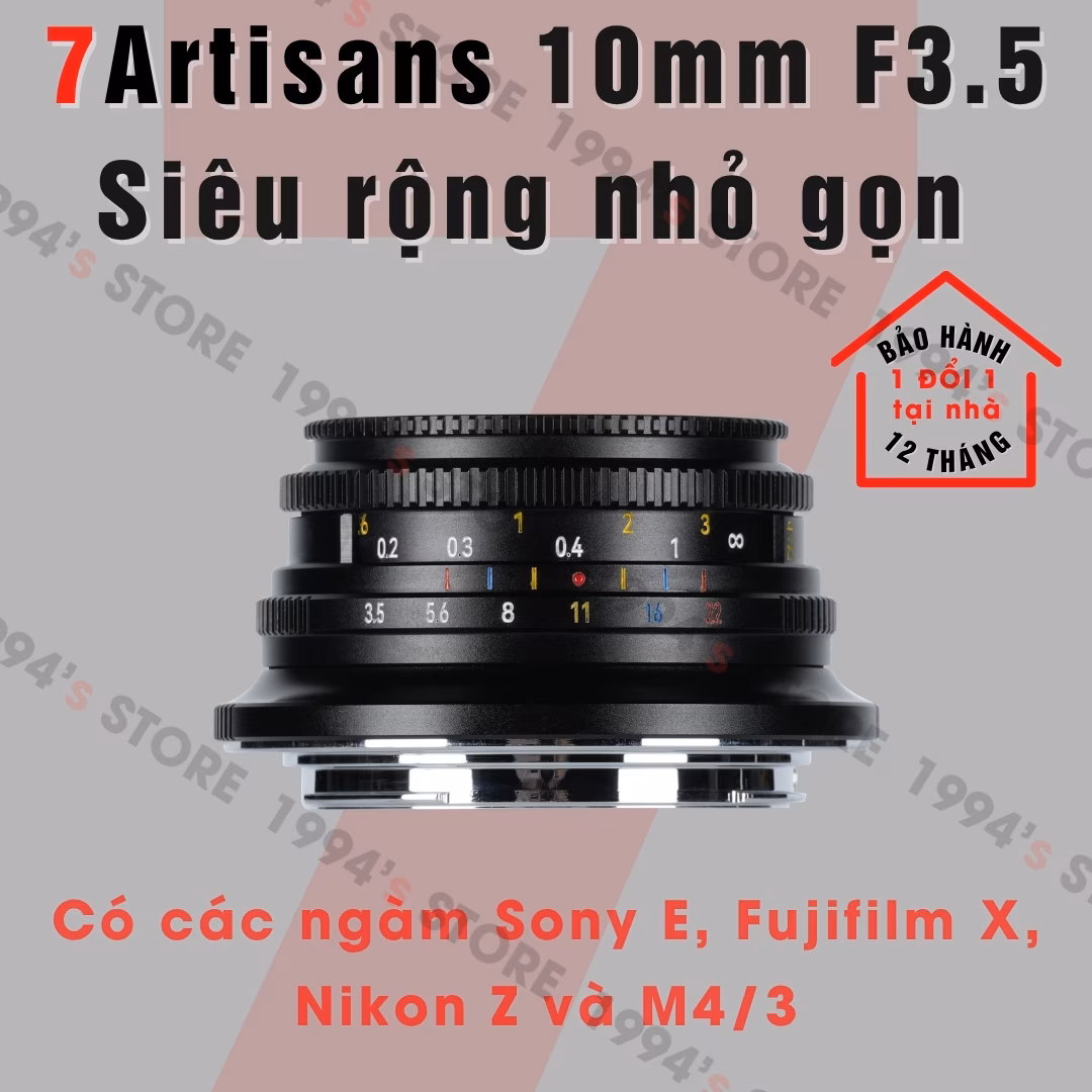 7Artisans 10mm F3.5 Pancake siêu rộng – Lens siêu rộng nhỏ gọn