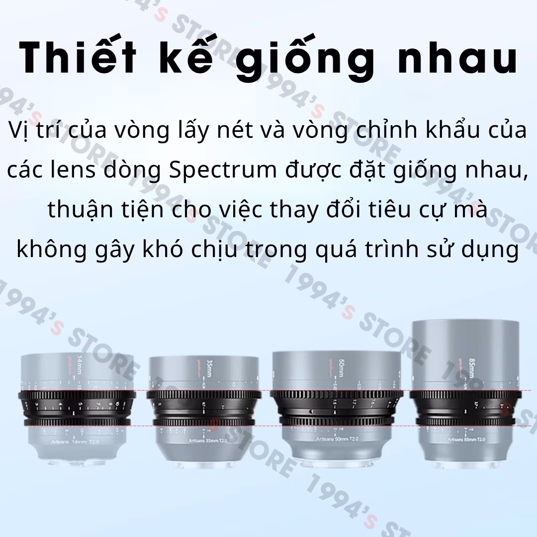 Bộ 4 lens quay phim 7Artisans Spectrum Cinema Lenses for Full-Frame