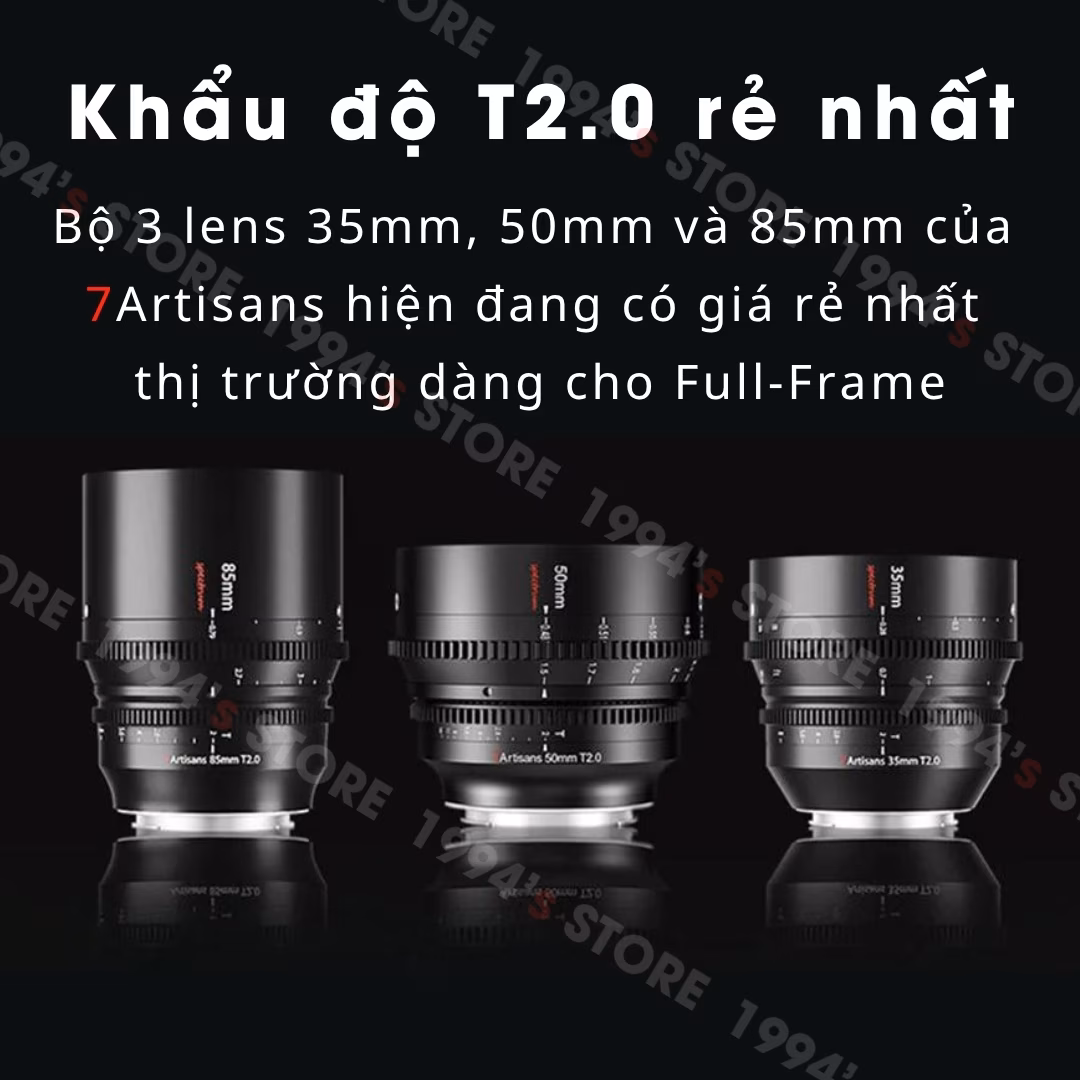 Bộ 4 lens quay phim 7Artisans Spectrum Cinema Lenses for Full-Frame