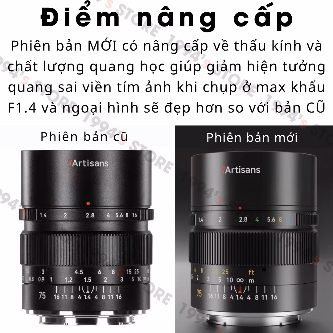 7Artisans 75mm F1.4 New Version – Lens chân dung xóa phông for Full-Frame