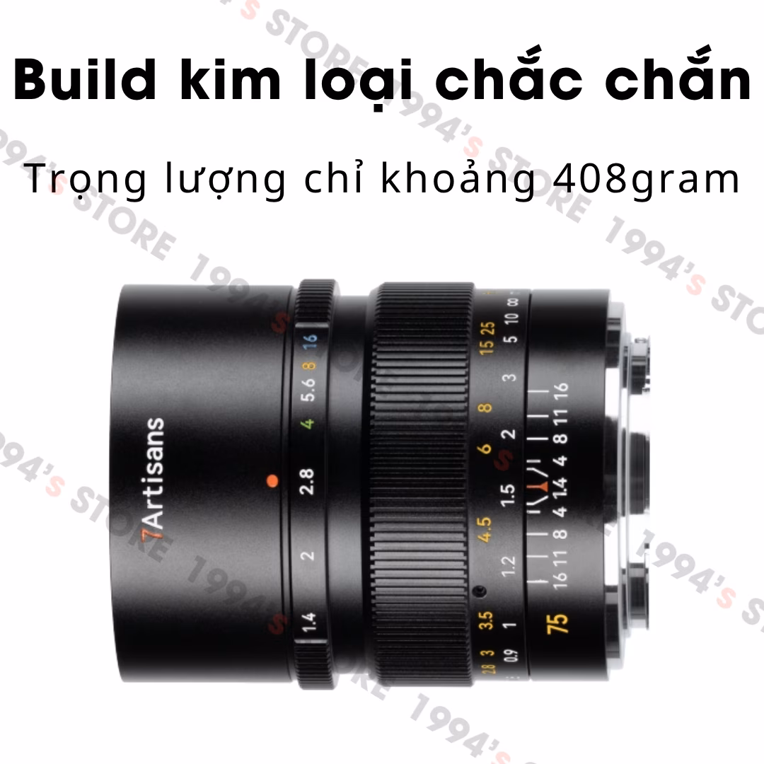 7Artisans 75mm F1.4 New Version – Lens chân dung xóa phông for Full-Frame