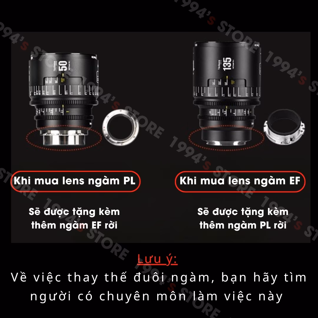 Lens Cine ngàm PL tặng kèm đuôi ngàm EF