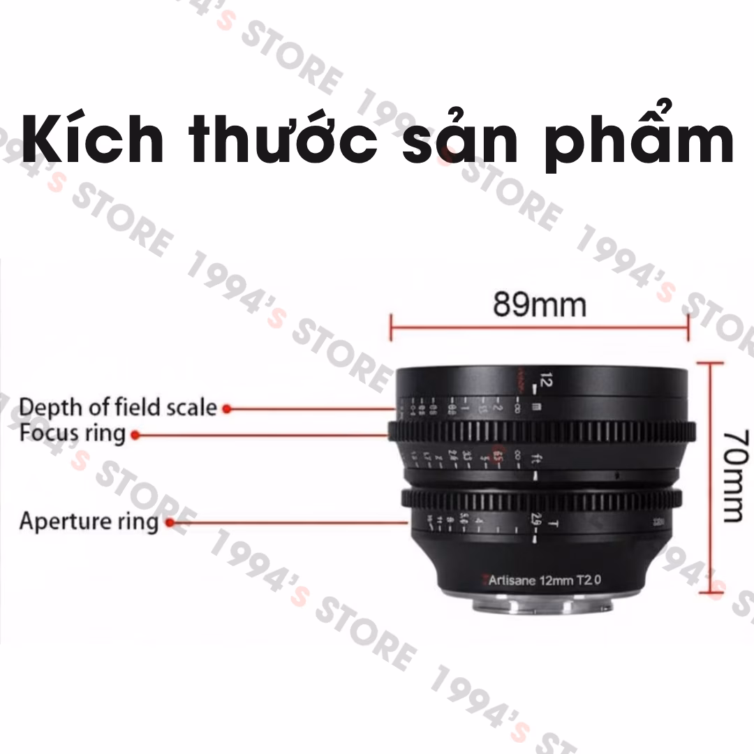 7Artisans 12mm T2.9 Vision Cine – Lens siêu rộng