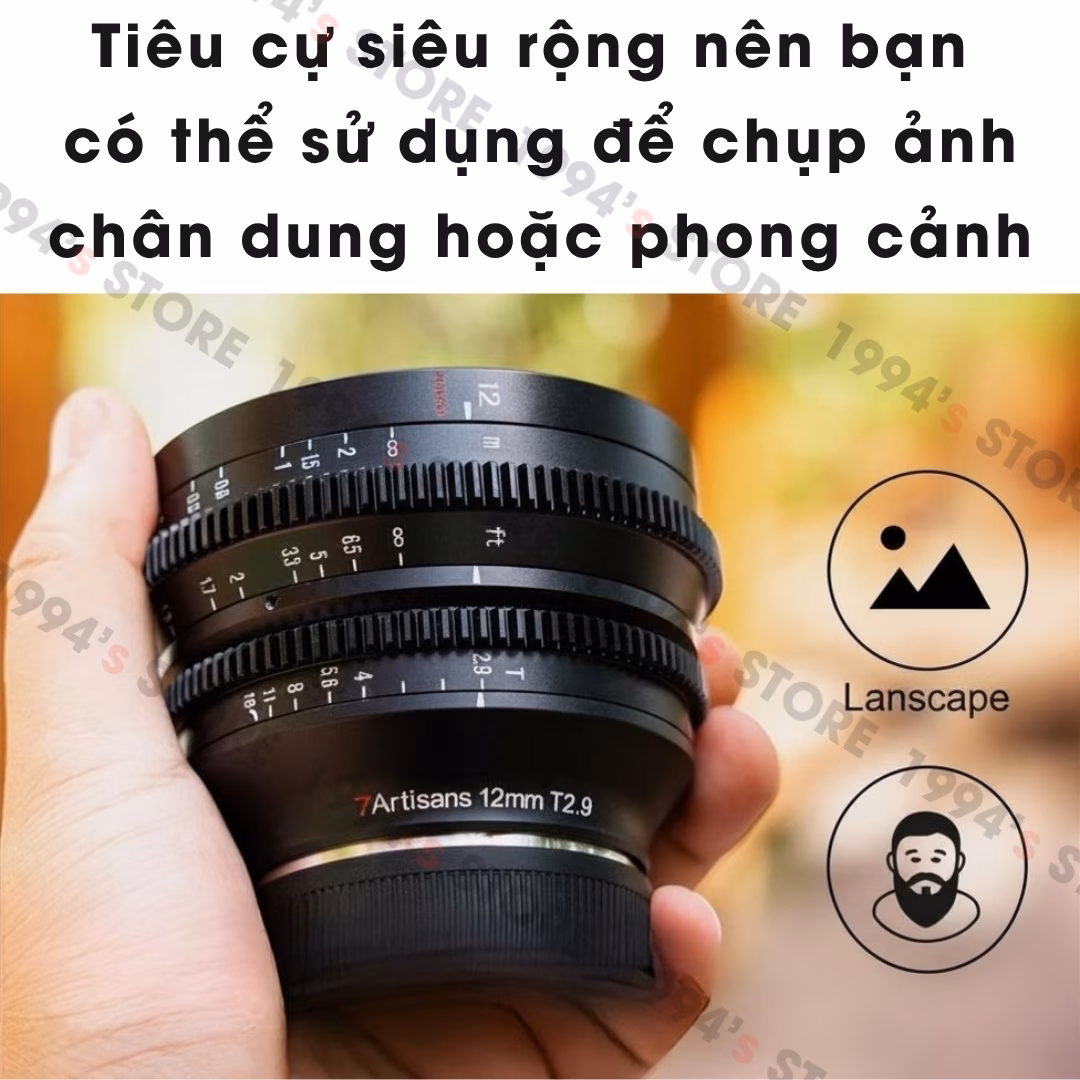 7Artisans 12mm T2.9 Vision Cine – Lens siêu rộng