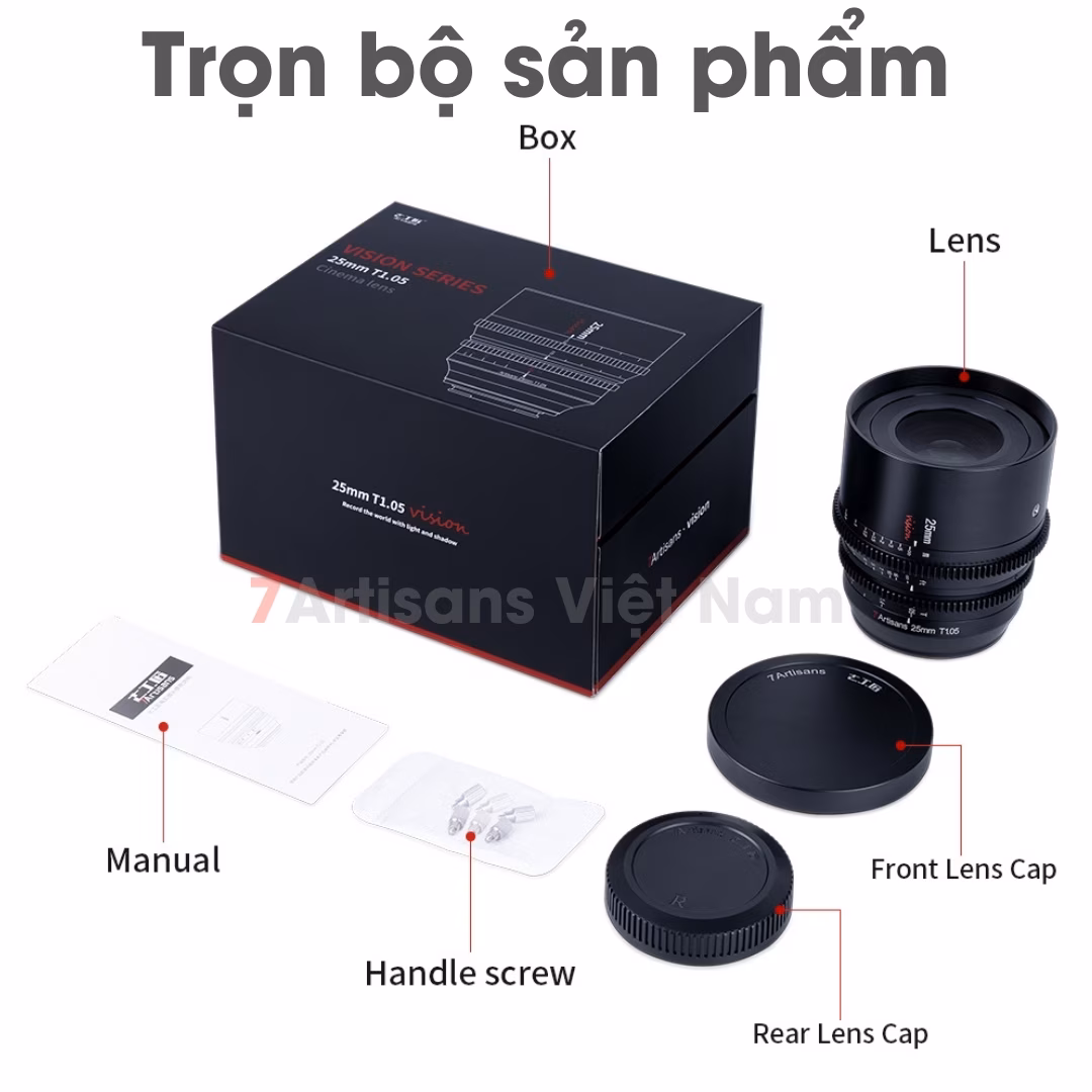 Lens Cine phi 82mm đồng bộ Vision APS-C