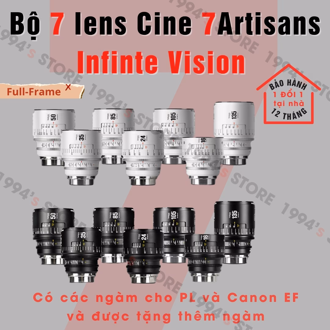 Bộ 7 lens quay phim 7Artisans Infinite Vision for Full-Frame