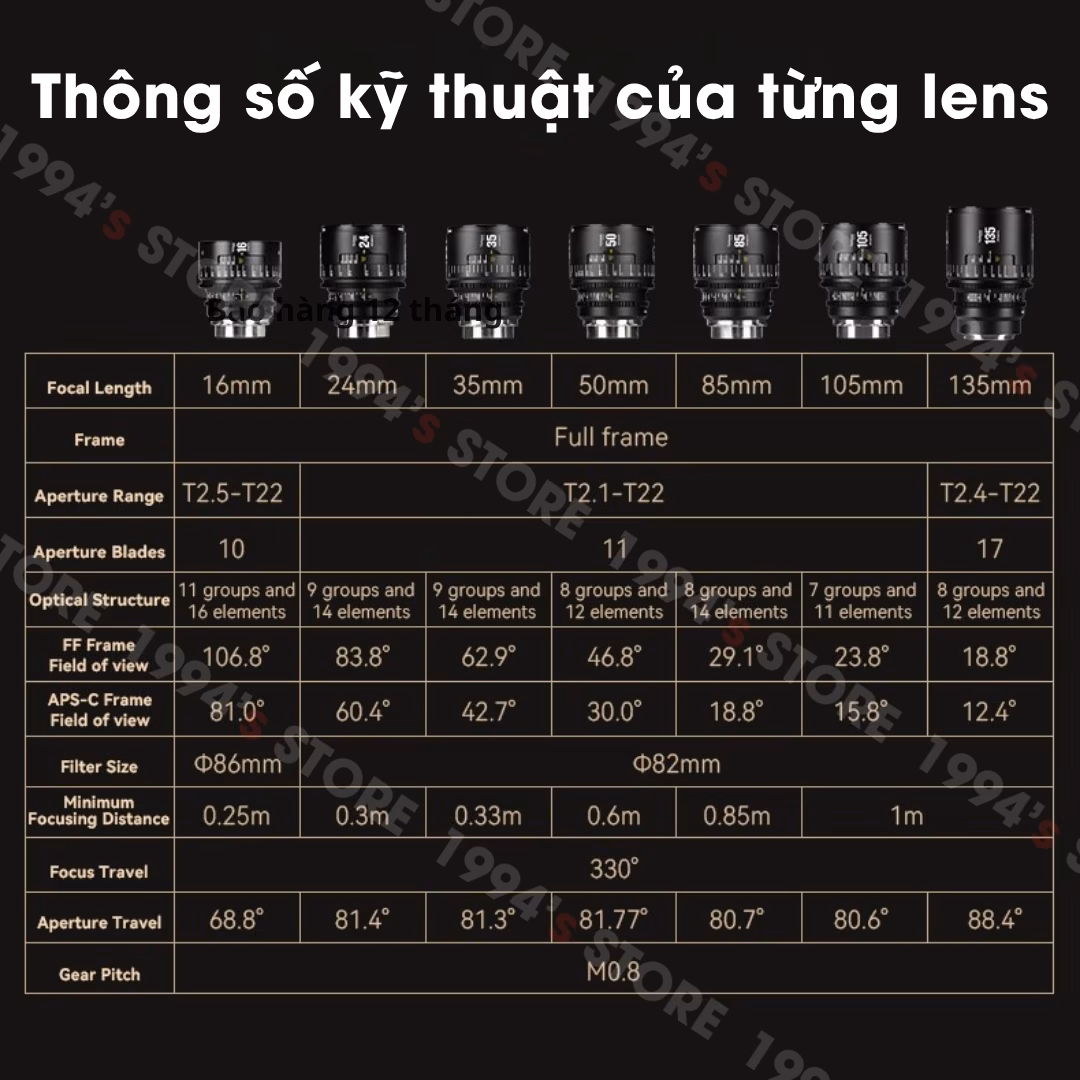 7Artisans 16mm T2.5 Infinite Vision Cine chính hãng
