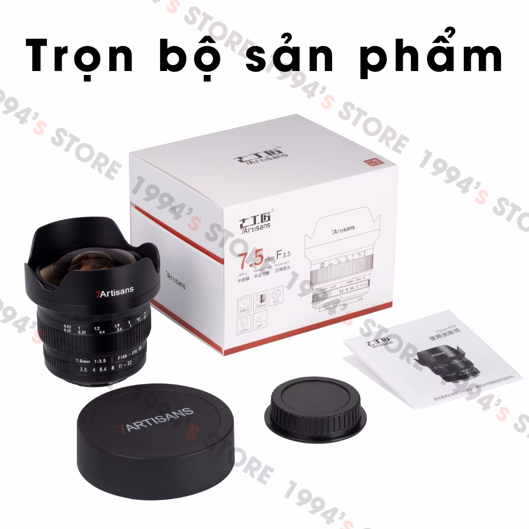 7Artisans 7.5mm F3.5 thấu kính Hoya cao cấp