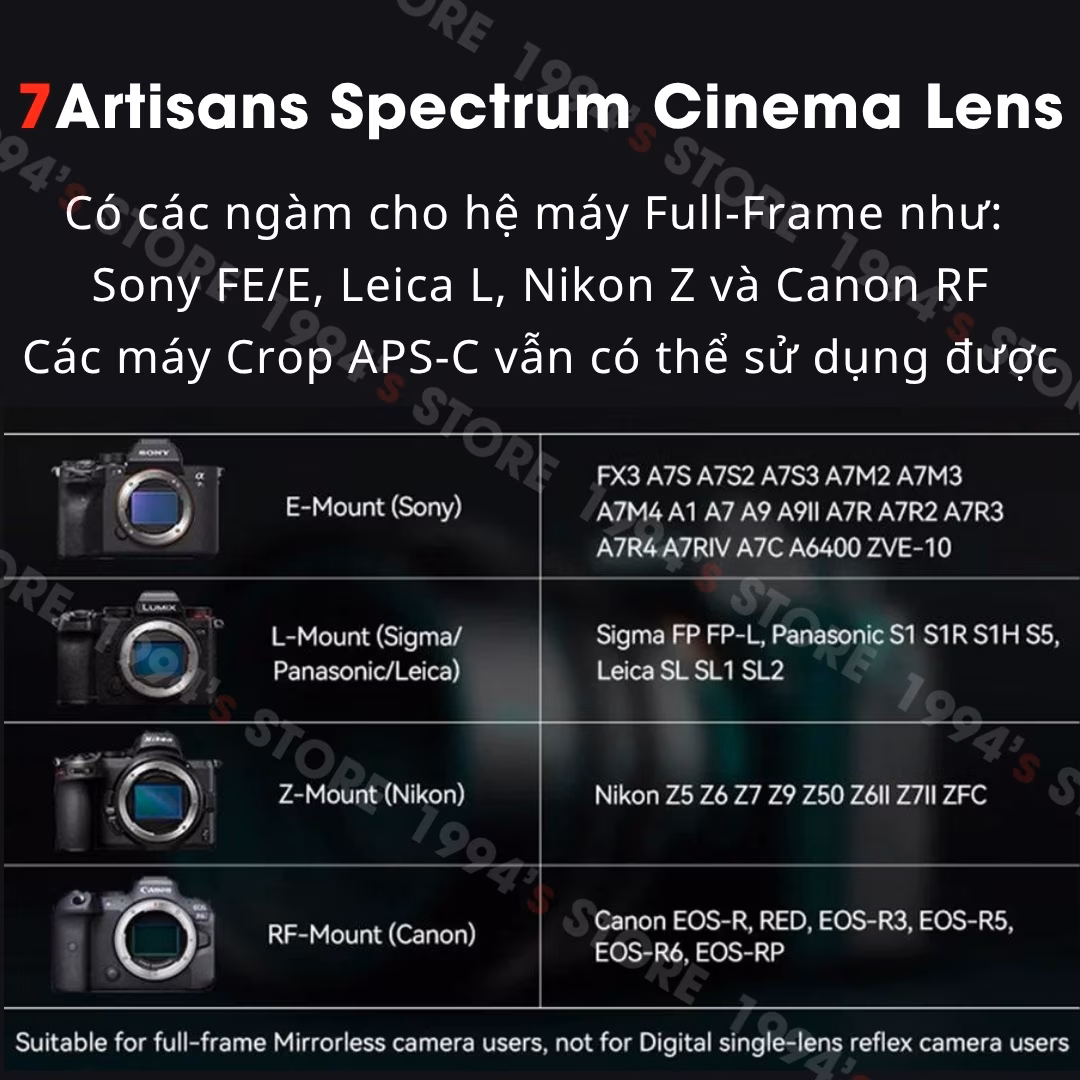 7Artisans 35mm T2.0 – Cine Lens Spectrum cho FullFrame