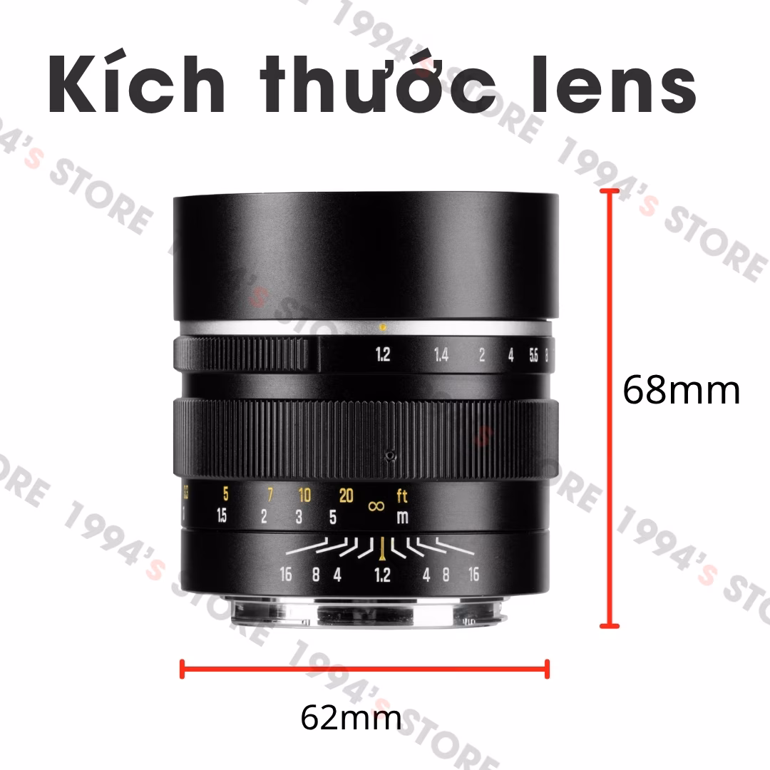 Ống kính 50mm F1.2 cho Micro Four Thirds (M4/3)
