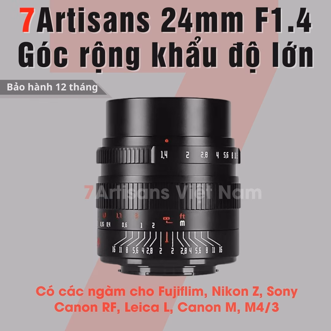 7Artisans 24mm F1.4 chính hãng
