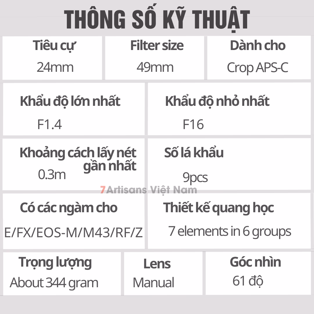 Ống kính 24mm F1.4 cho Nikon Z (Z50, Z30, Zfc)