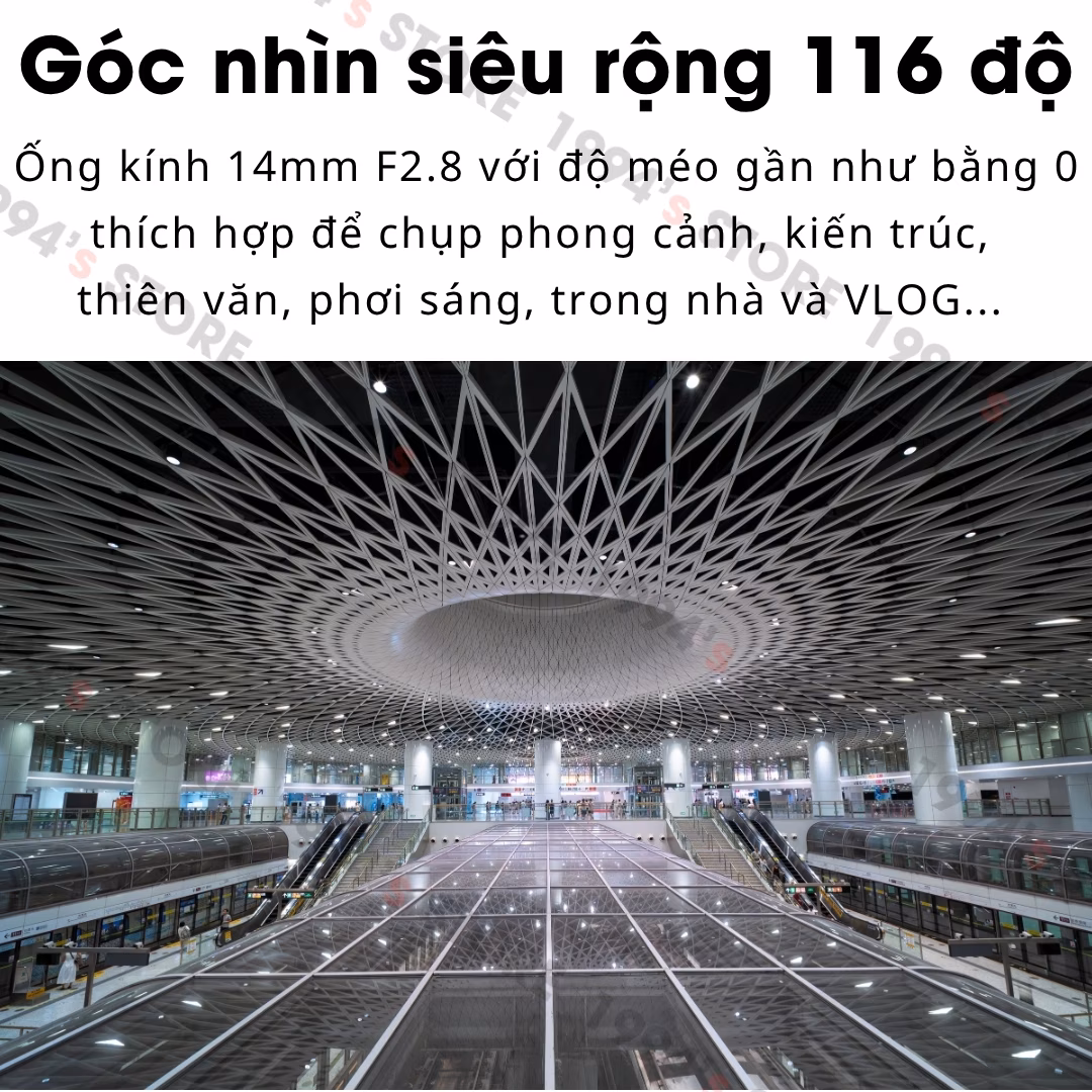 Ống kính 7Artisans 14mm F2.8 ASPH Zero-D - Siêu rộng KHÔNG méo cho Full-Frame