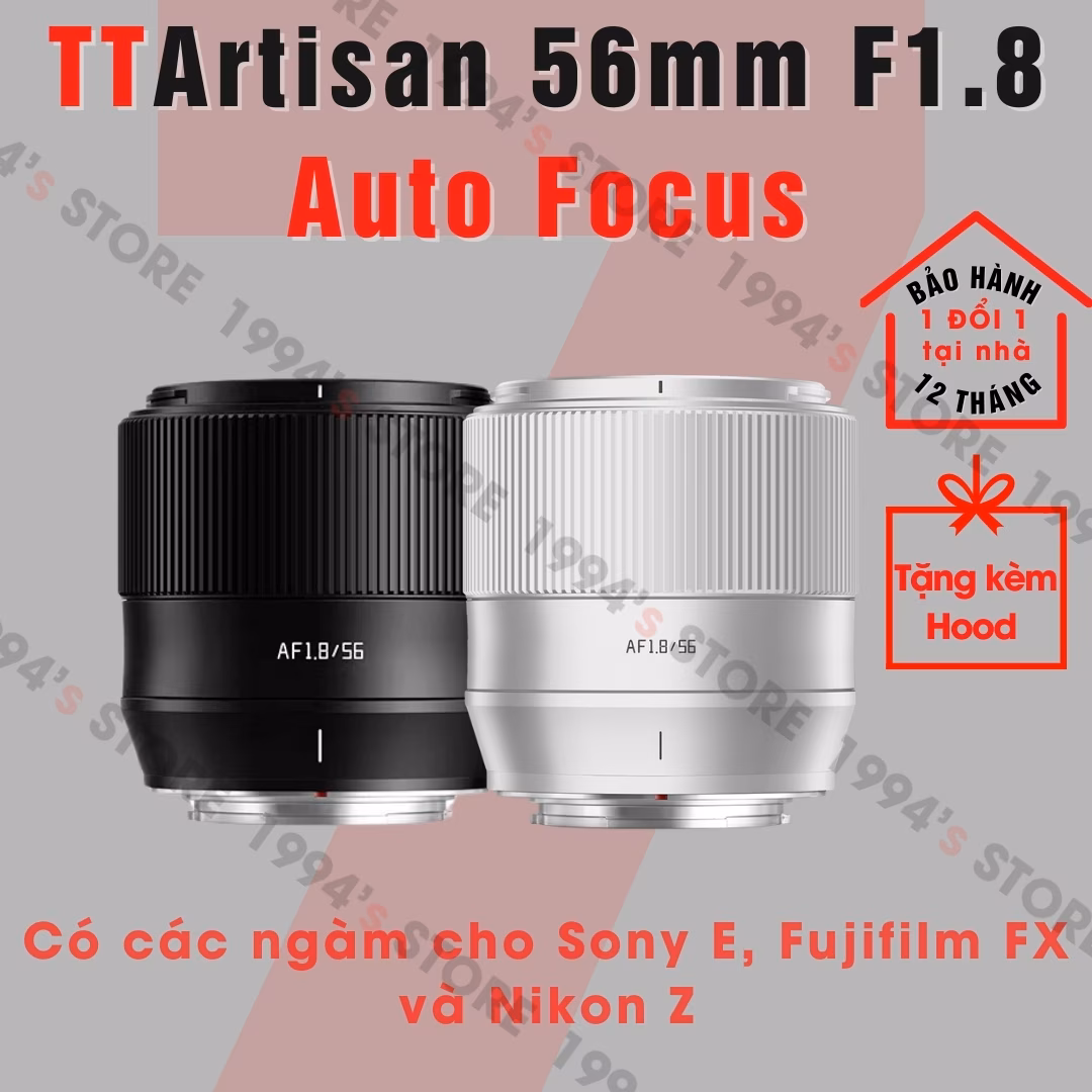 Ống kính TTArtisan 56mm F1.8 AF cho Fujifilm/Sony/Nikon