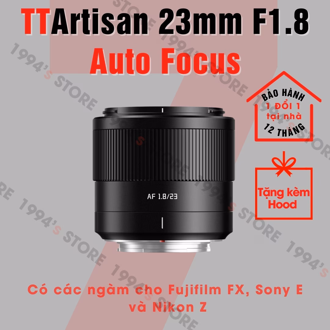 Ống kính TTArtisan 23mm F1.8 AF cho Fujifilm/Sony/Nikon