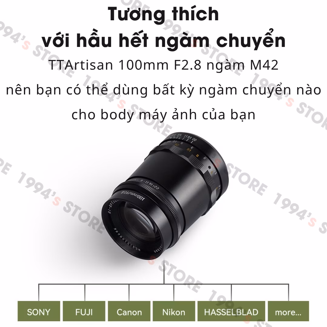 TTArtisan 100mm F2.8 Soap Bubble Bokeh Full-Frame – Lens siêu chân dung xóa phông