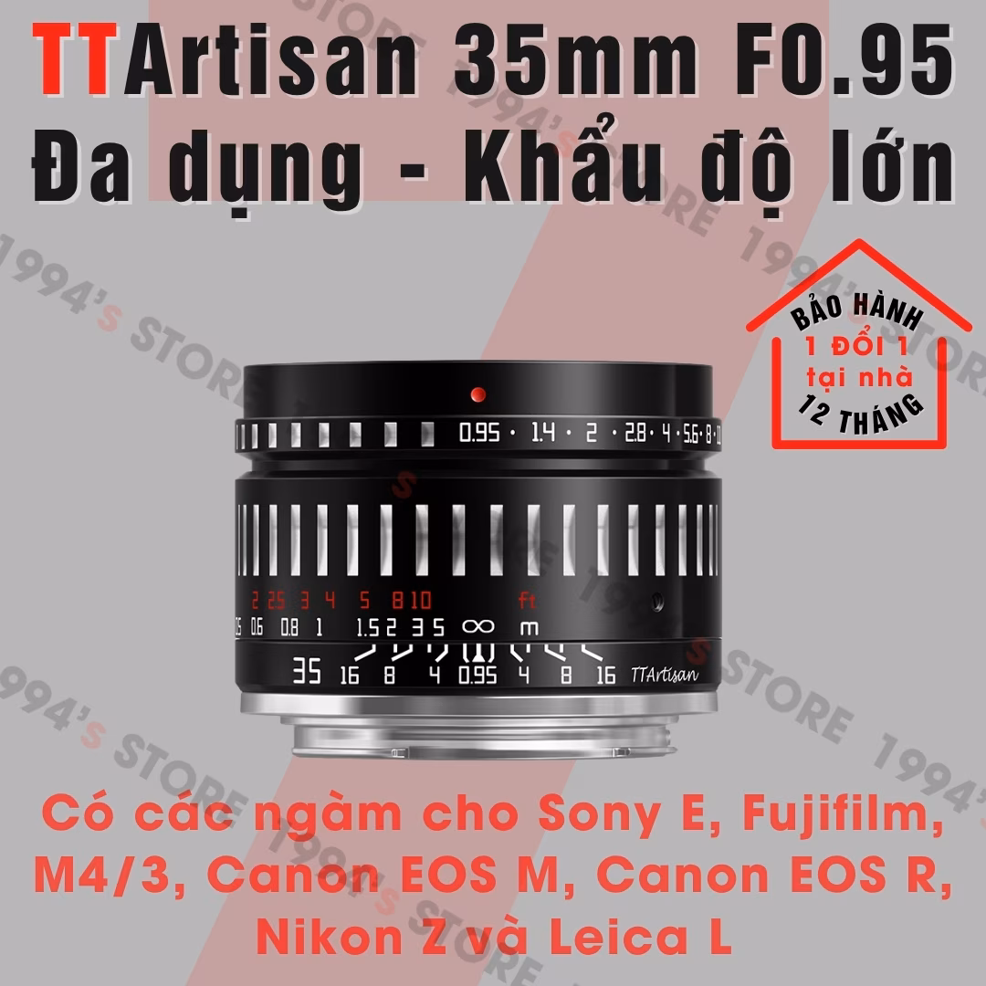 Ống kính TTArtisan 35mm F0.95 đa dụng khẩu độ siêu lớn