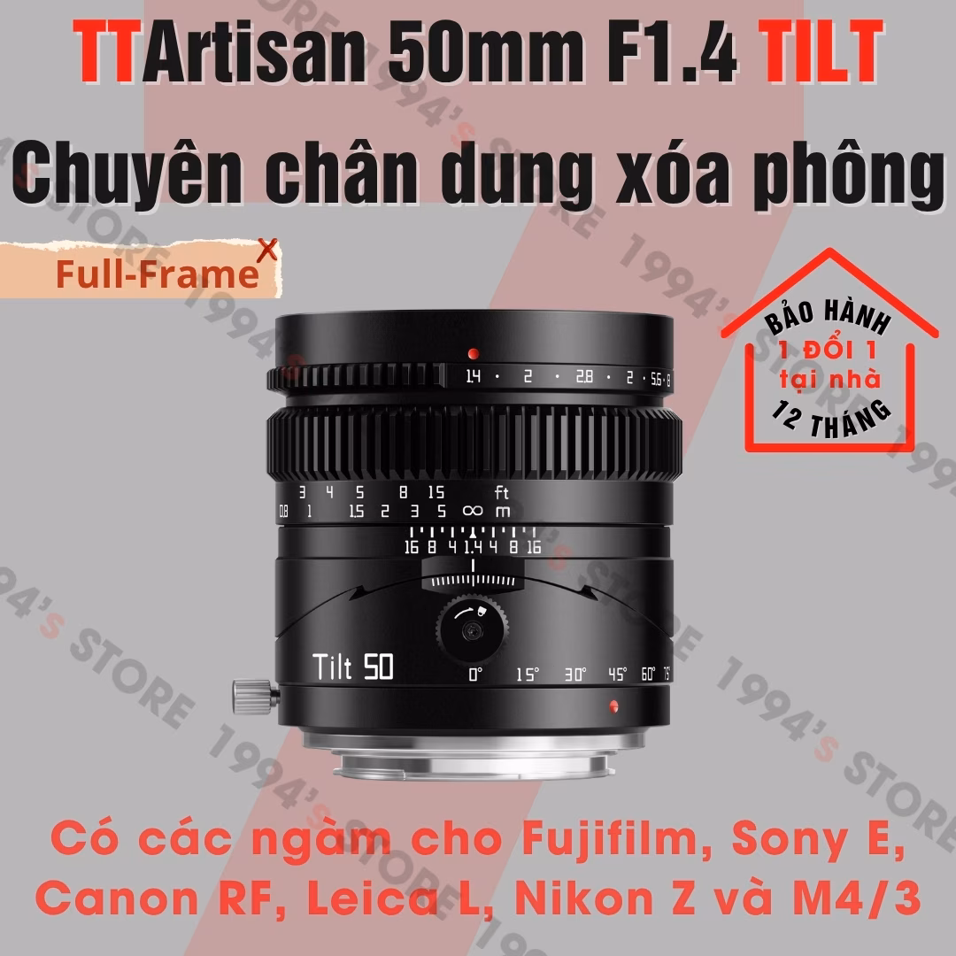 TTArtisan 50mm F1.4 TILT lens Full-Frame