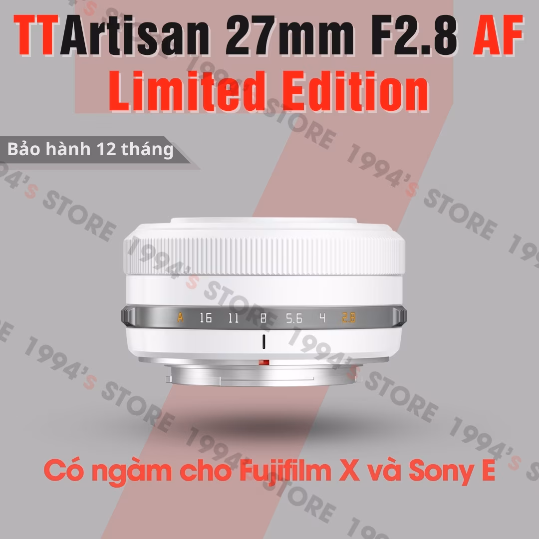 Ống kính TTArtisan AF 27mm F2.8 White AF Pancake cho Fujifilm/Sony/Nikon