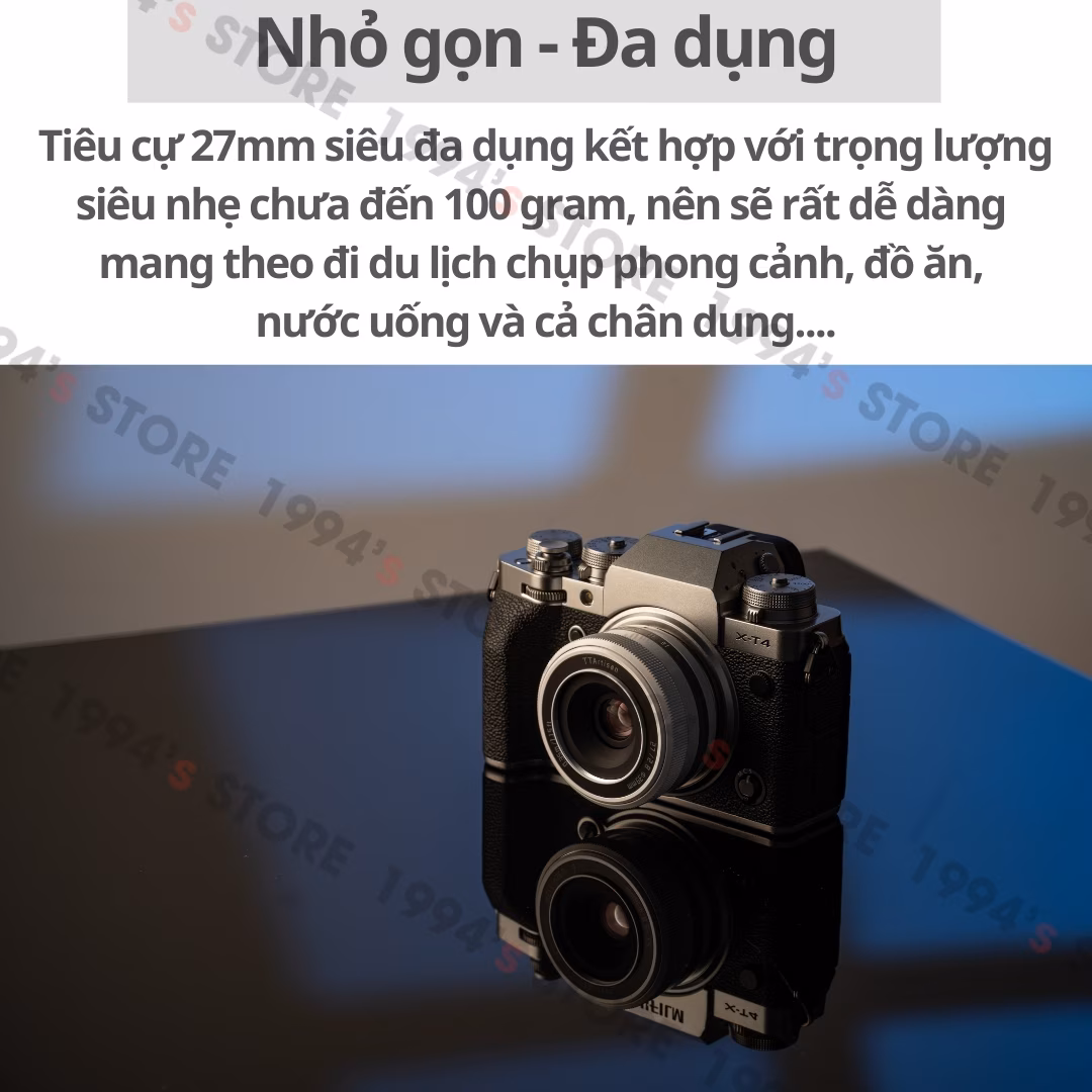 Ống kính TTArtisan AF 27mm F2.8 White AF Pancake cho Fujifilm/Sony/Nikon