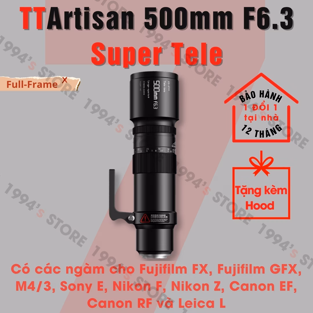 TTArtisan 500mm F6.3 Full-Frame Siêu Tele