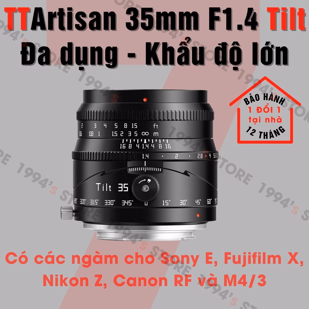 TTArtisan 35mm F1.4 Tilt – Lens đa dụng có kèm Tilt