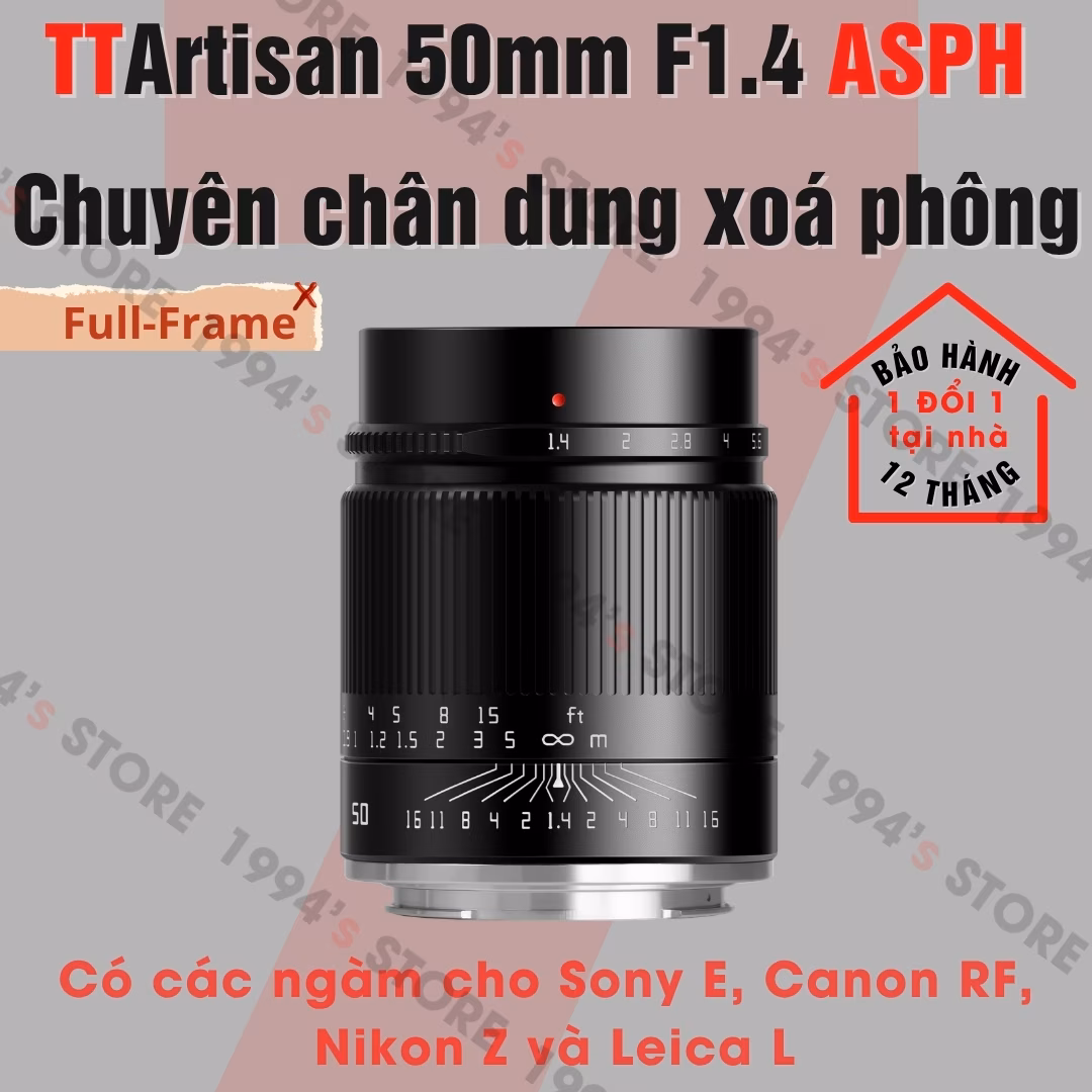 Ống kính TTArtisan 50mm F1.4 ASPH lens Full-Frame
