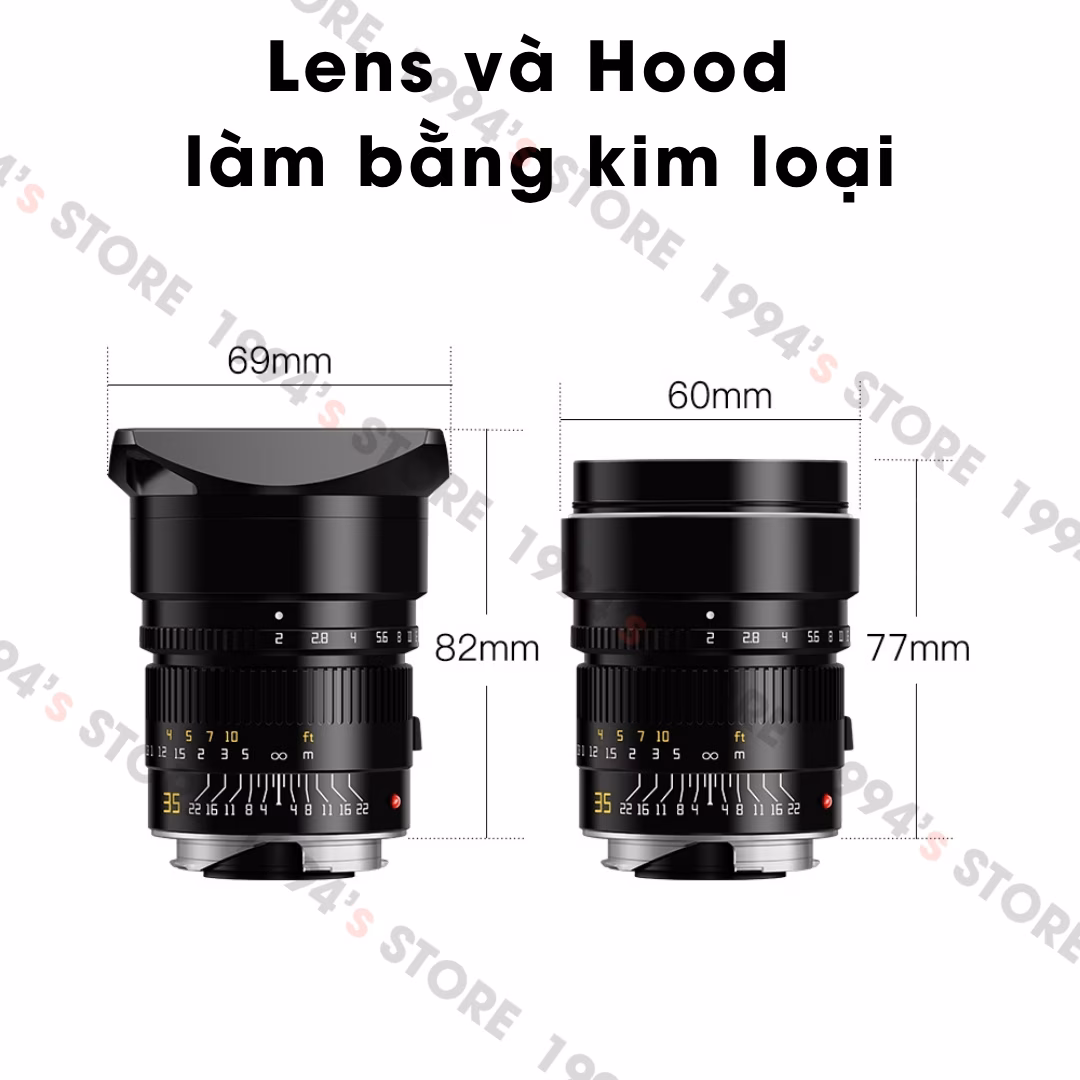 TTArtisan 35mm F2.0 APO ASPH ngàm Leica M – Tặng kèm Hood kim loại