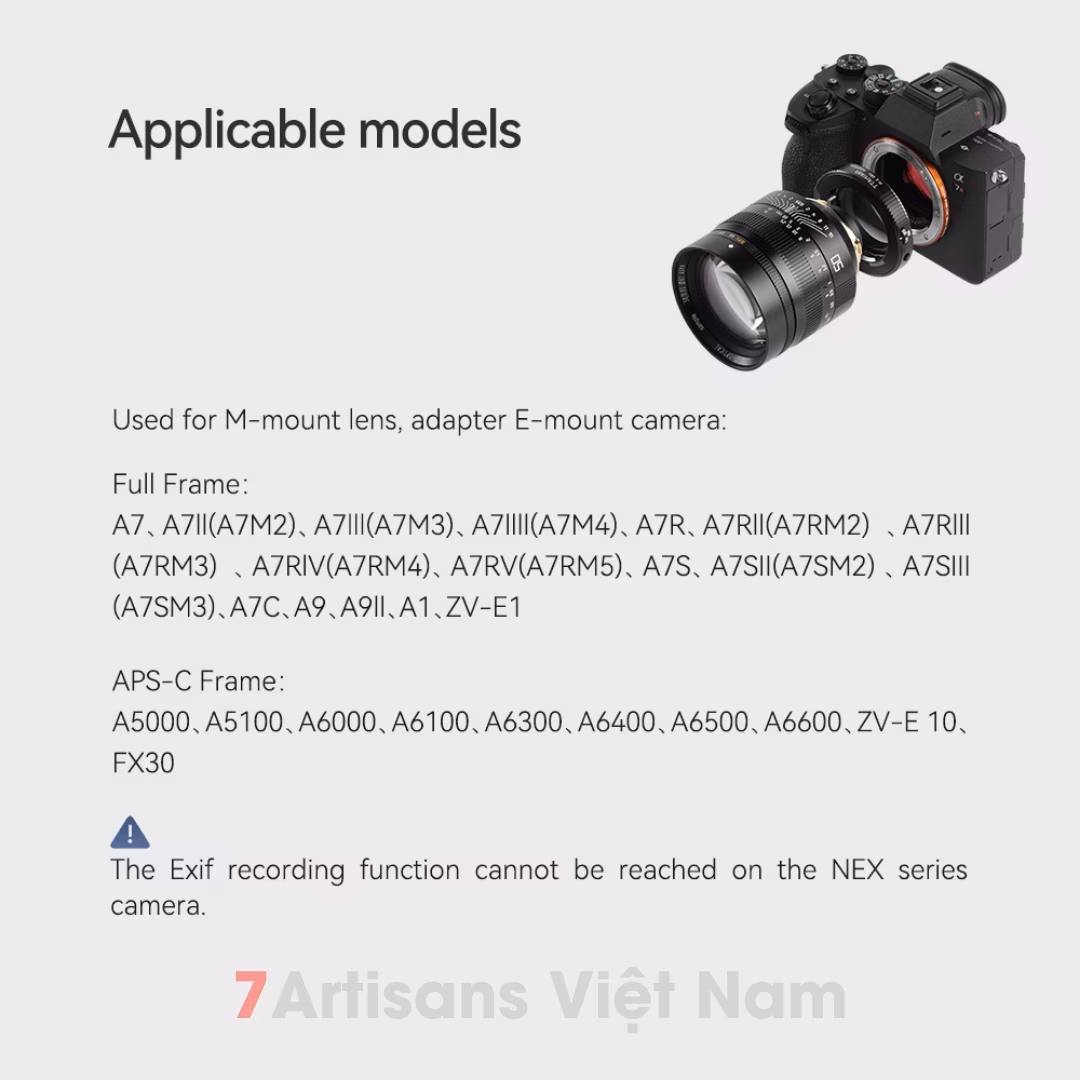 Adapter Leica M Sony E hỗ trợ chống rung IBIS