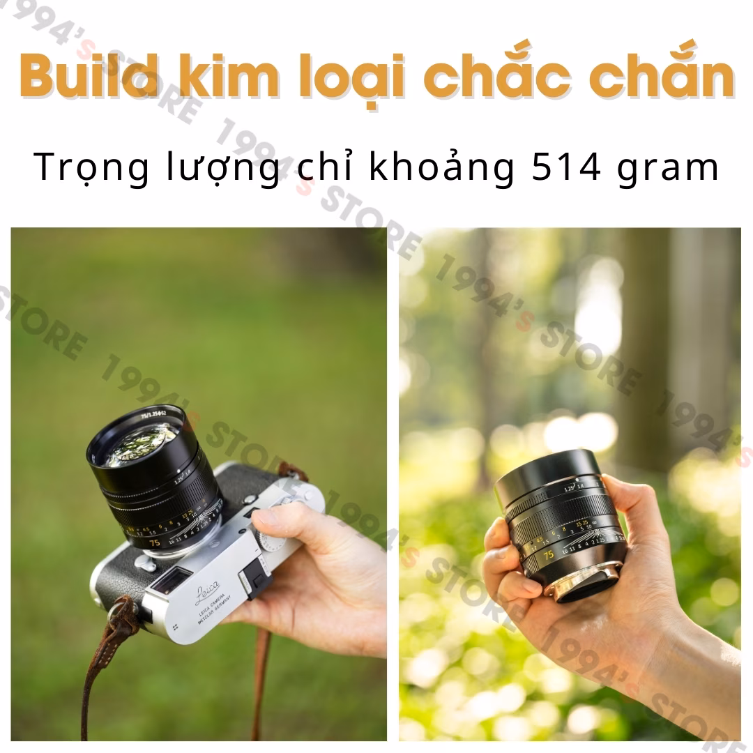 7Artisans 75mm F1.25 II siêu chân dung xóa phông cho Leica M