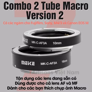 Combo 2 ống Tube Macro AF Meike MK-S-AF3A- Ngàm chụp Macro