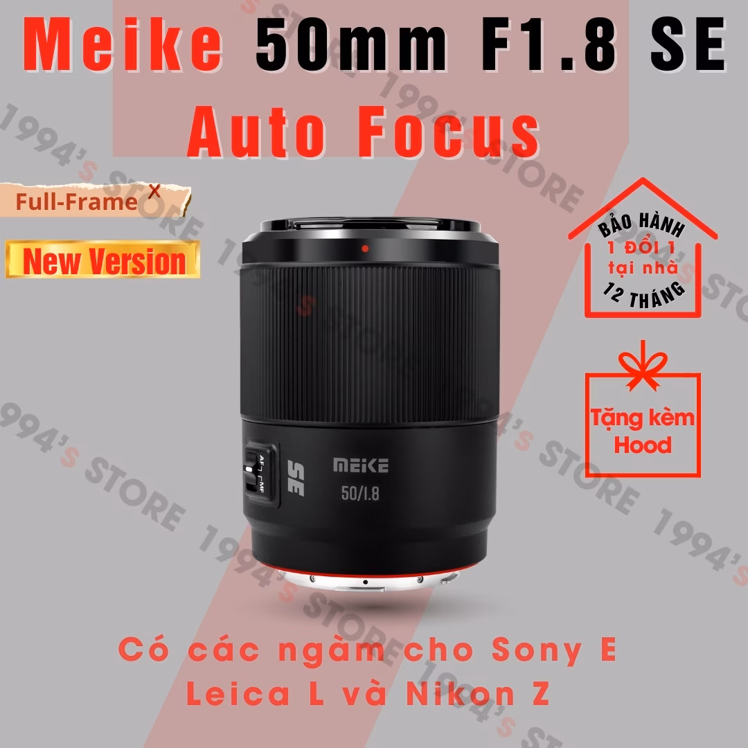 Ống kính Meike 50mm F1.8 SE AF cho Full-Frame Sony E/Nikon Z/Leica L