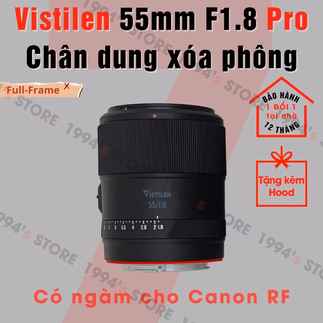 Vistilen AF 55mm F1.8 Pro Auto Focus - Lens chuyên chân dung cho Canon R/RF