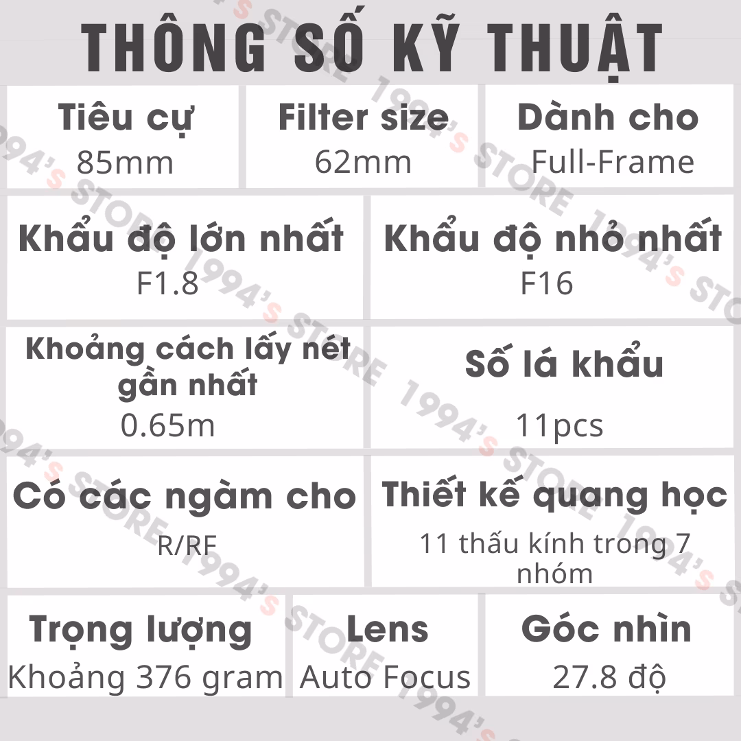 Vistilen 85mm F1.8 SE II hỗ trợ làm mờ mắt Eye-AF