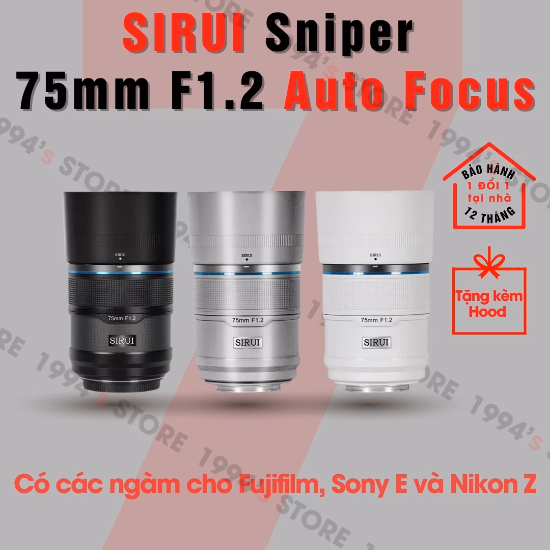 SIRUI 75mm F1.2 Auto Focus – Sirui Sniper AF lấy nét tự động