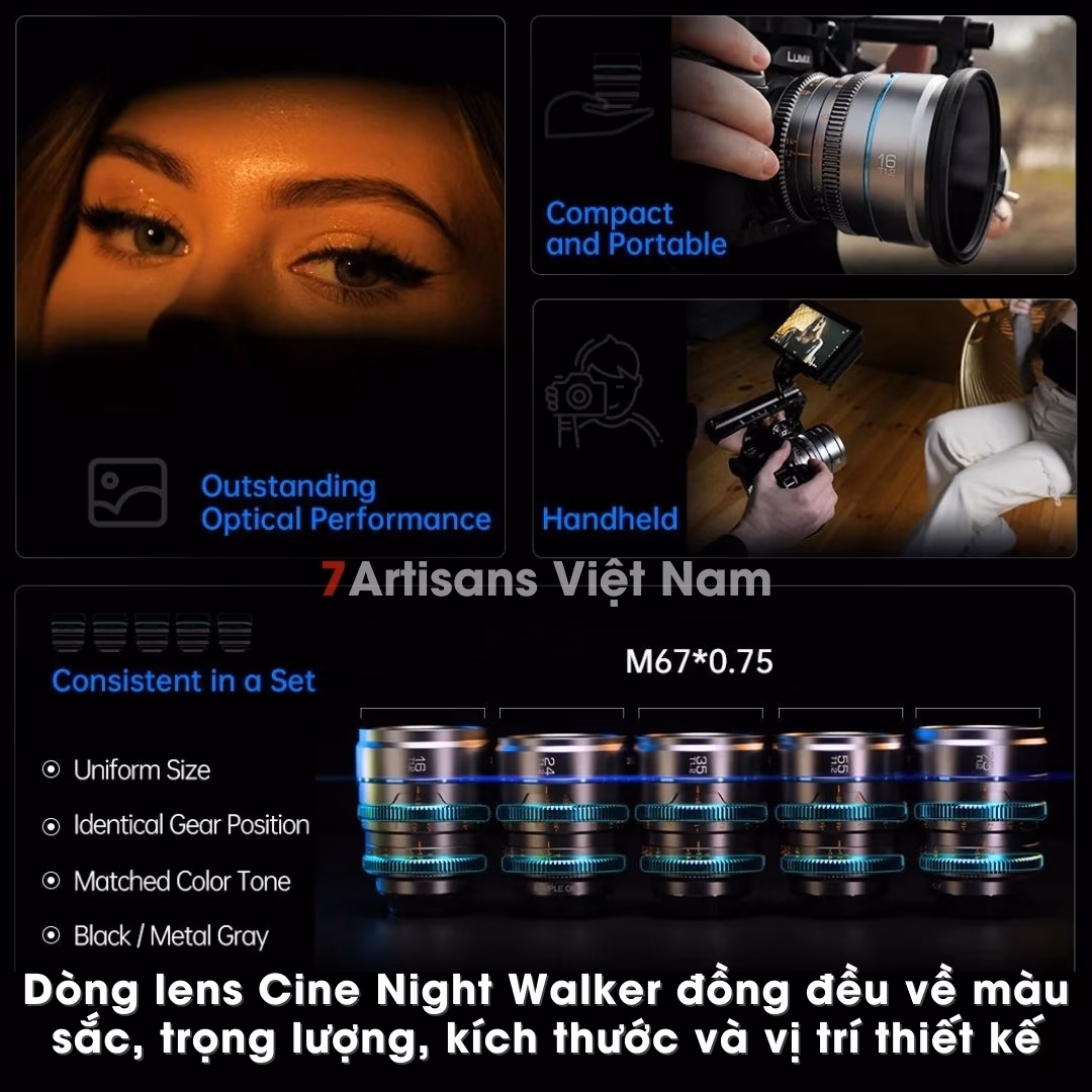SIRUI Night Walker Super35 16mm T1.2 Cine Lens