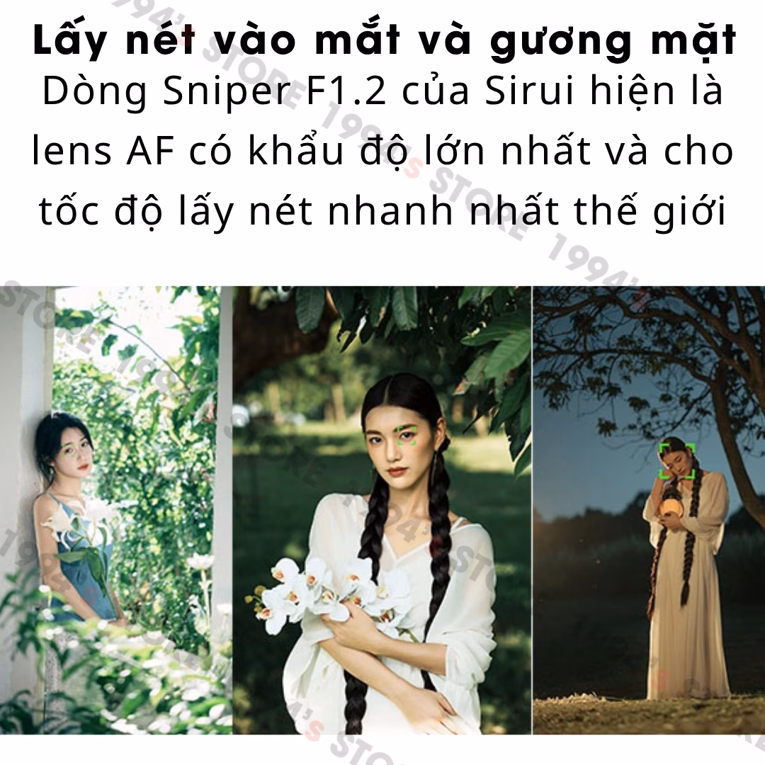 Sirui Sniper 56mm F1.2 AF cho Sony E / Fujifilm X / Nikon Z - Chính Hãng