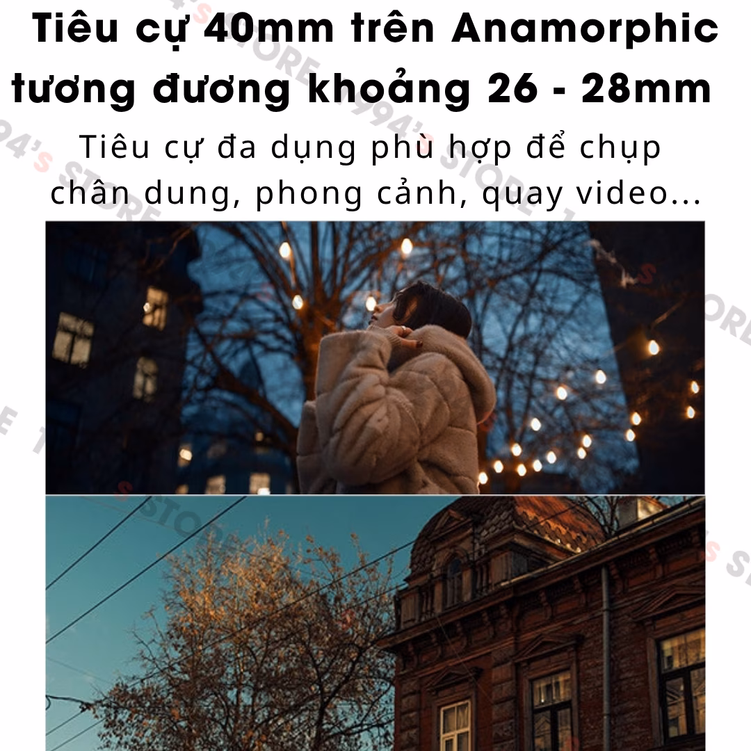 Ống kính Sirui 40mm T1.8 AF 1.33X Anamorphic Cine Super35