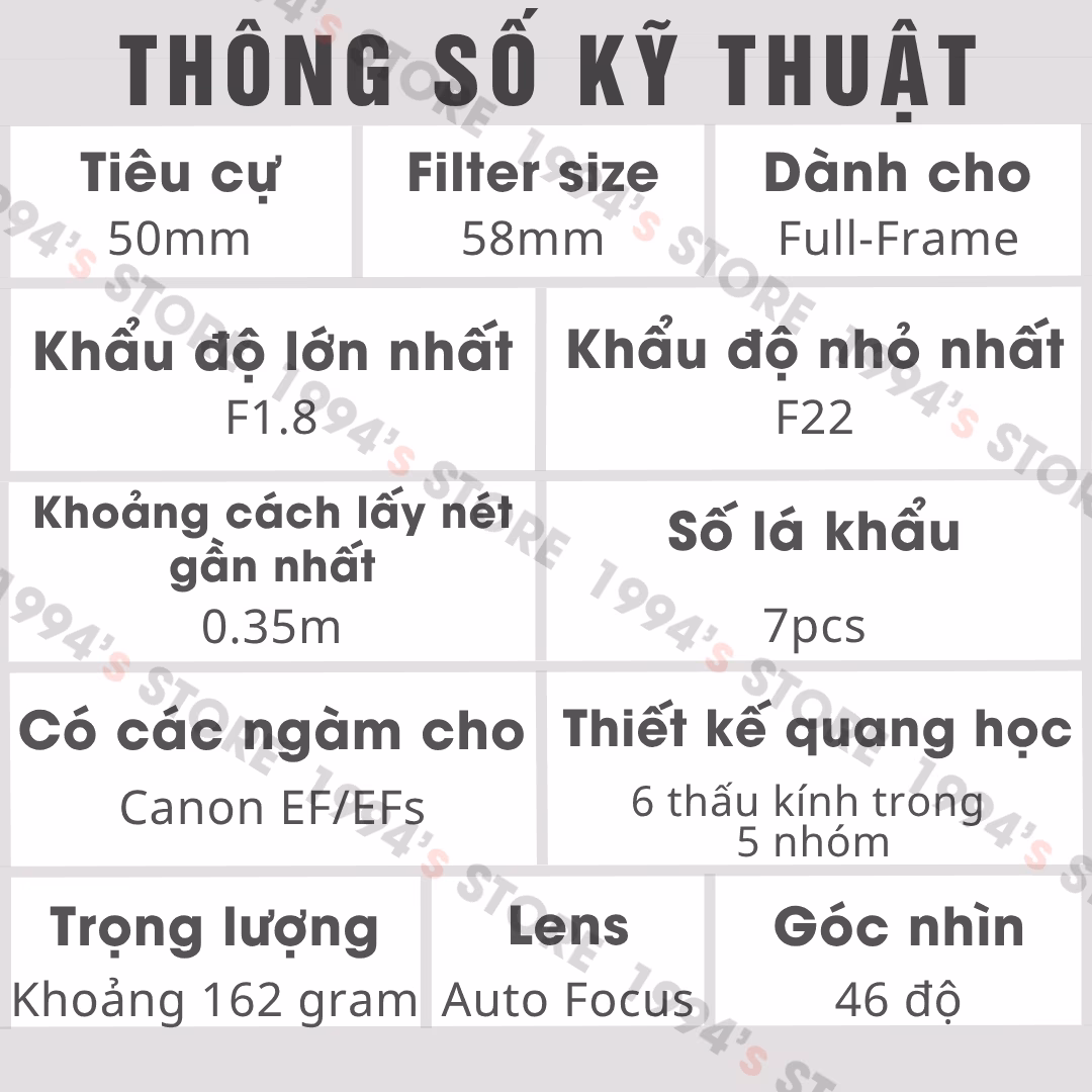 Lens AF cho Canon Full Frame giá rẻ